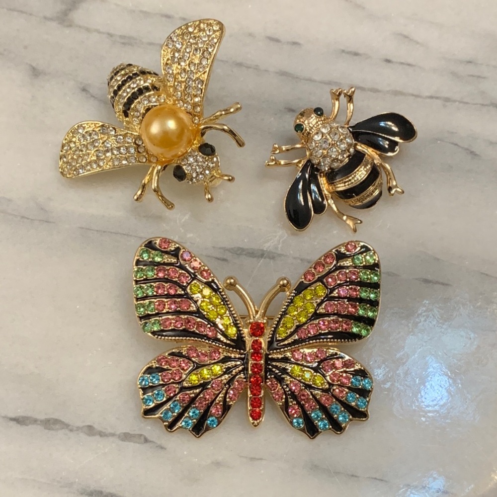 (3) Insect Brooches